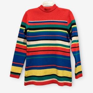 Vintage Head Ski and Sportswear Colorful Striped Wool Ski Sweater Sz S